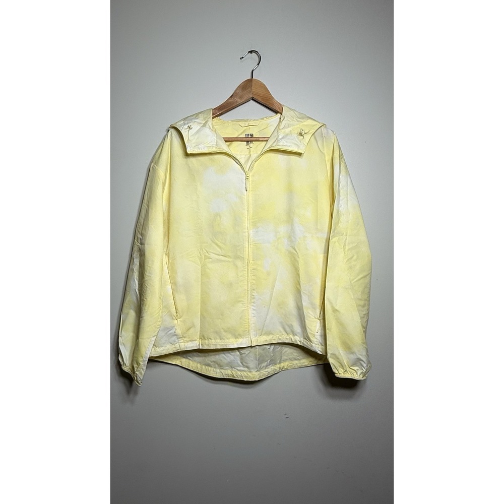Uniqlo Pocketable UV Protection Parka Jacket Unisex Small Yellow Water Repellant